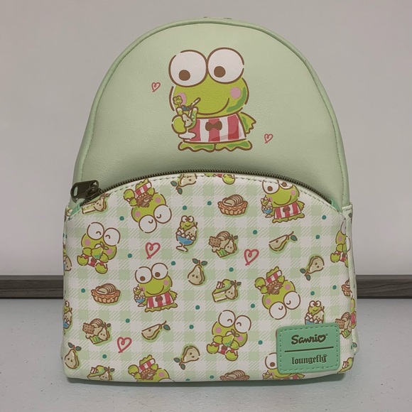 Loungefly Keroppi Snacks Mini Backpack and Card Holder-New - Picture 2 of 10